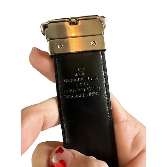 Tommy Hilfiger Men's Brown Coated Leather Handcrafted Belt ADF Size 38/95 - Picture 3 of 5